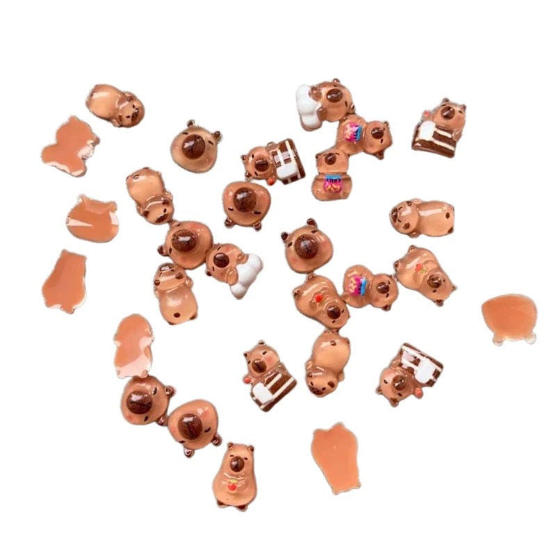 Home Decor Under 100 - 100pcs Mini Capybara Animal Figurines Fairy