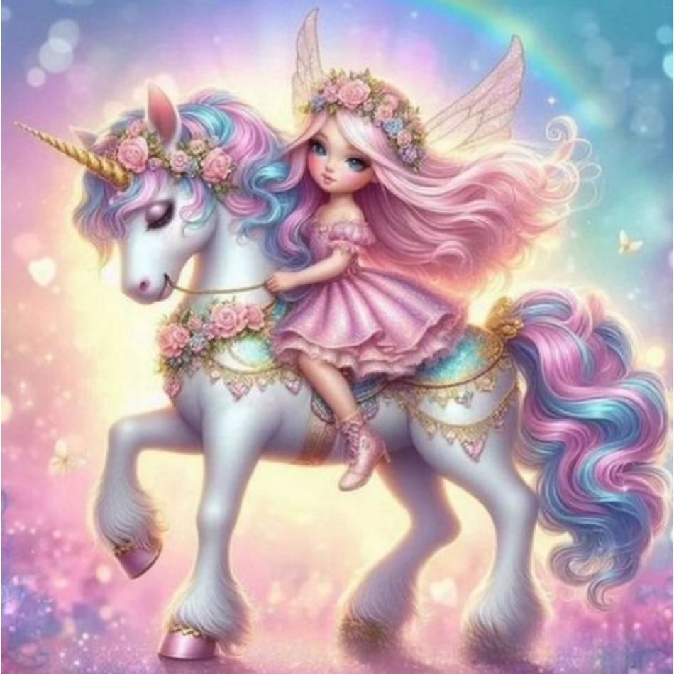 Home Decor Diy Ideas - RUOPOTY Girl And White Horse 5d