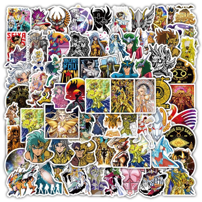 Home Decor Tv - 101Pcs Saint Seiya Anime Stickers Cartoon