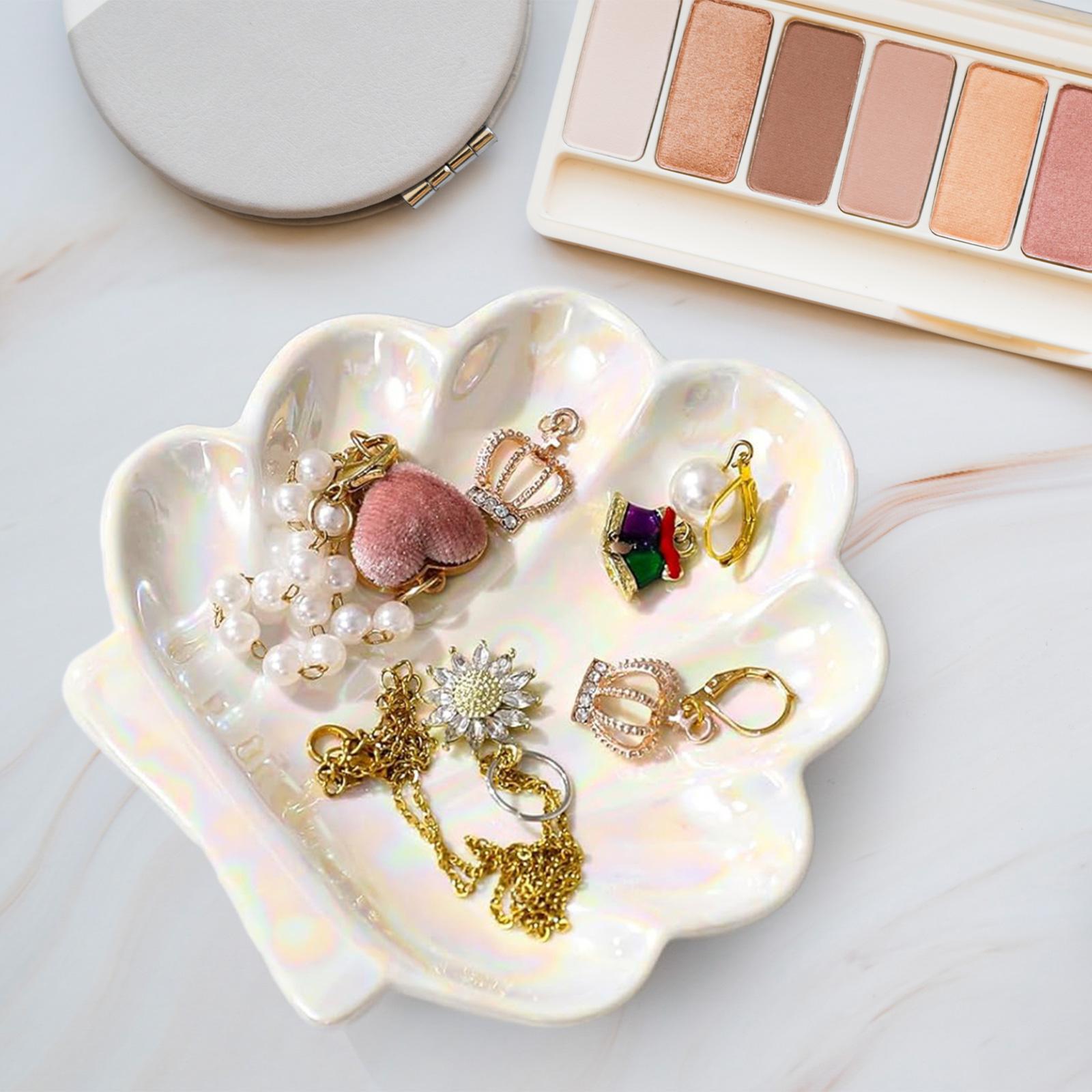 Ceramic Trinket Dish - Shell Jewelry Dish Jewelry Plate Holder