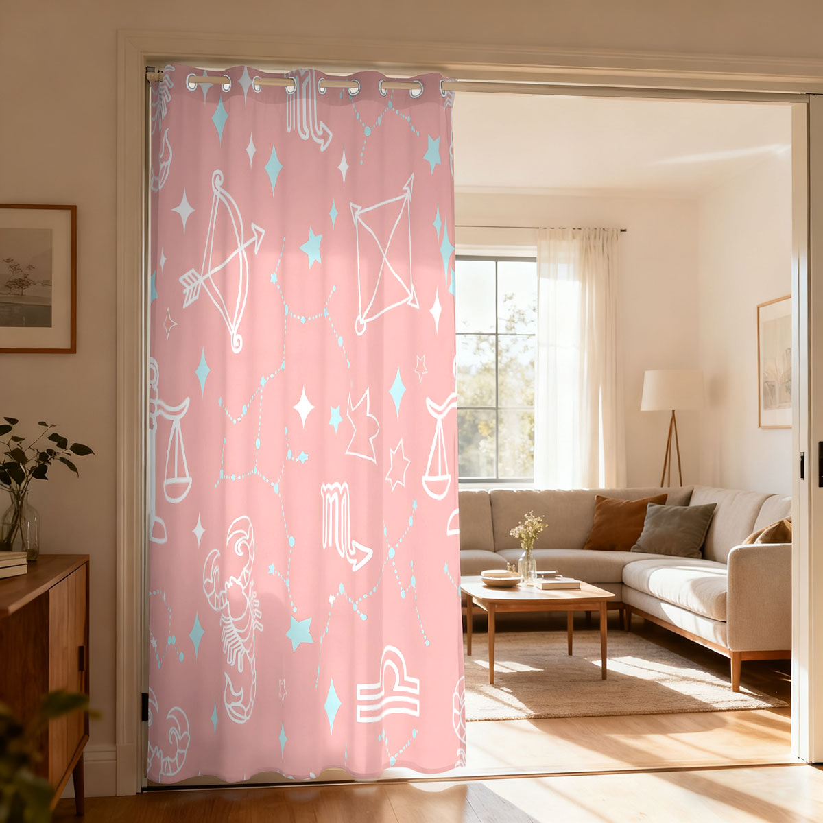 Home Decor Curtain - 1pc Starry Sky Constellation Printed Single