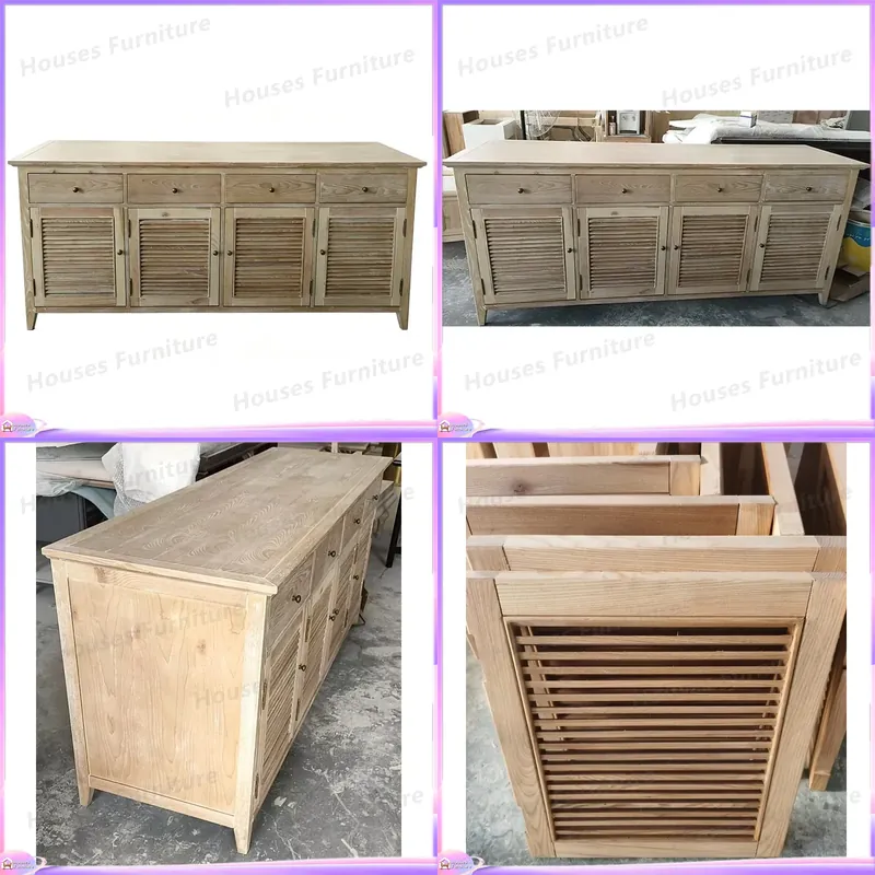Home Decor Organizer - Natural Reclaimed Wood Shoe Cabinet Shutter