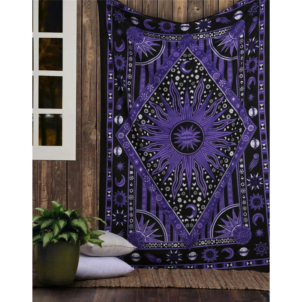 Home Decor Under 100 - Indian Tarot Divination Mandala Tapestry Hippie