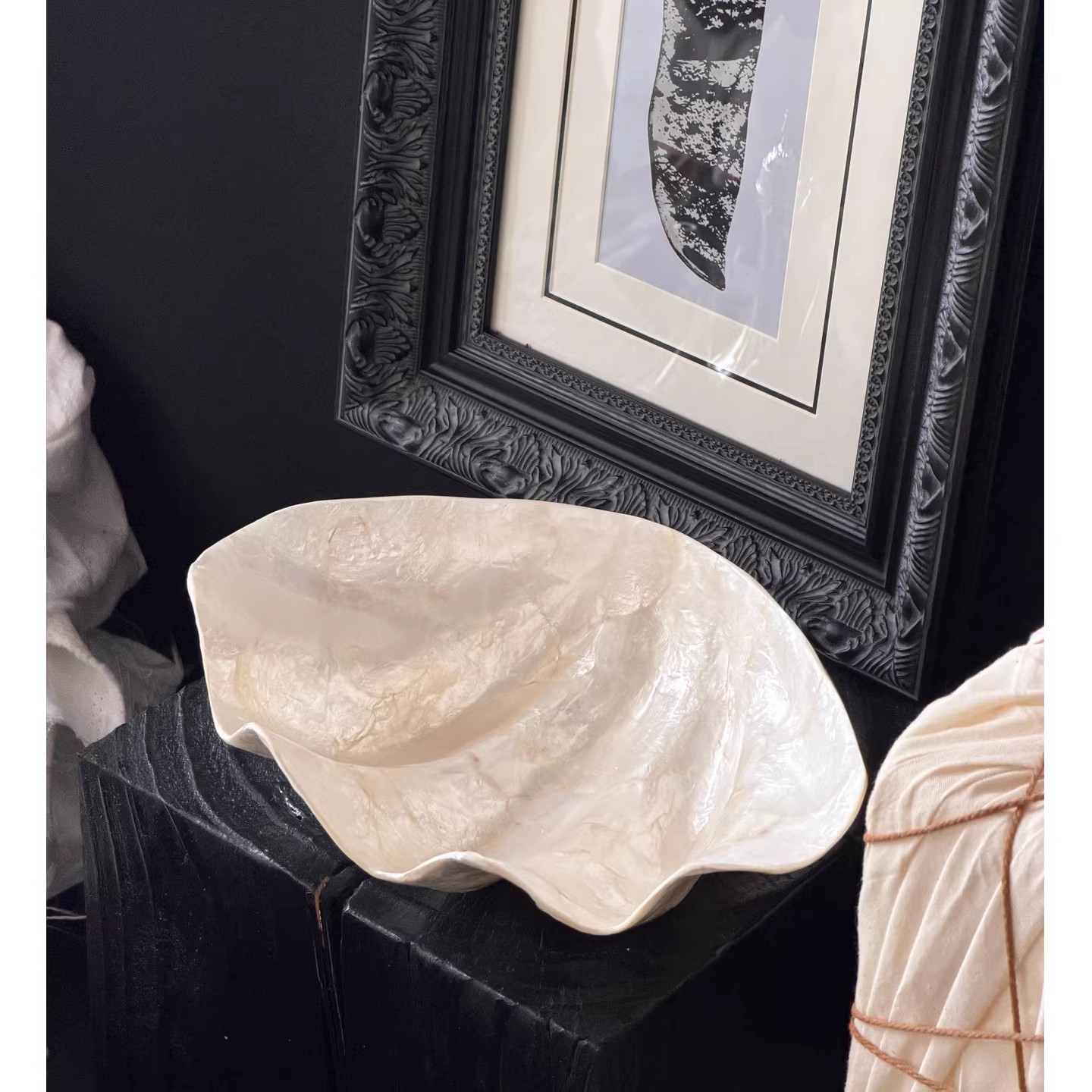 Ceramic Trinket Dish - Shell Tray Simulated Shell Bowl Desktop
