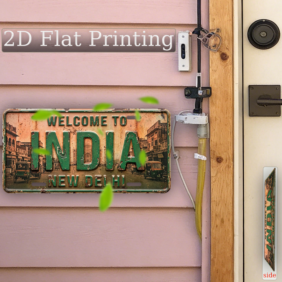 Home Decor Delhi - 2D Flat Printing, 1pc, Retro Plate,