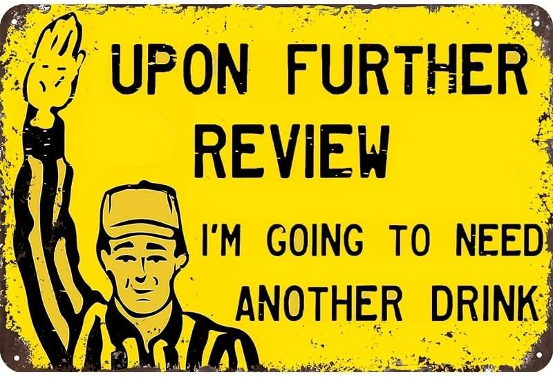 Review Home Decor - Funny Tin Football Sign for Home,