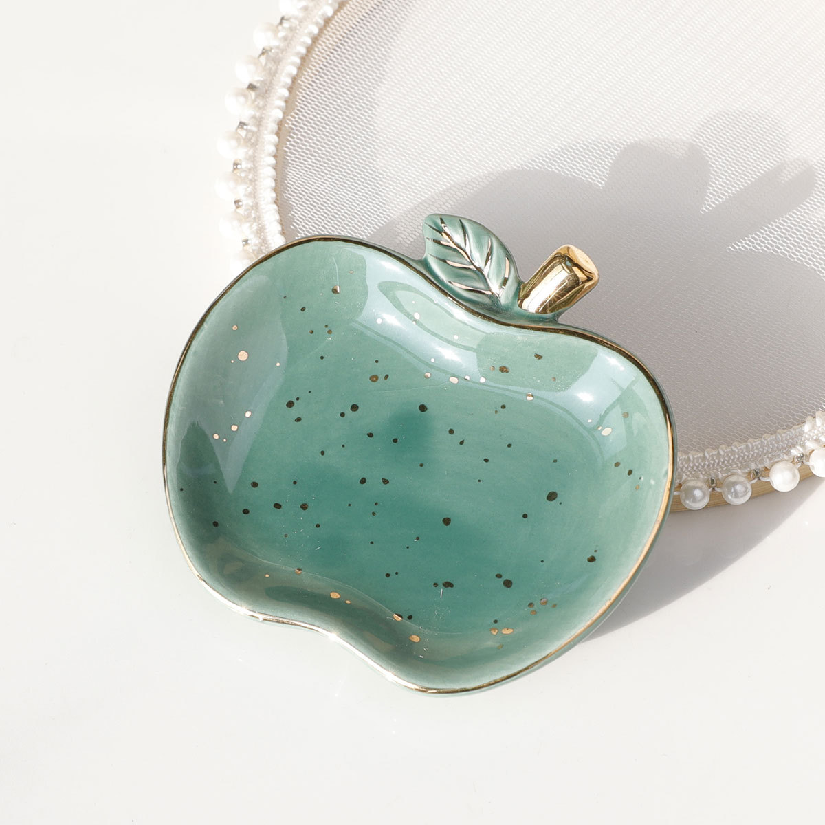 Ceramic Trinket Dish - Ceramic Jewelry Tray Trinket Dish Apple