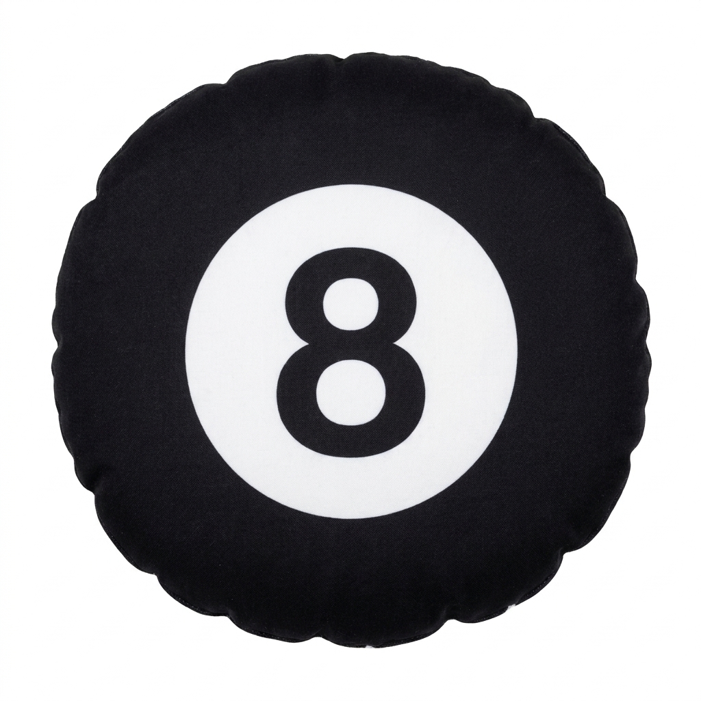 Home Decor Png - billiards 8 Ball.png Plush Pillow Cushion