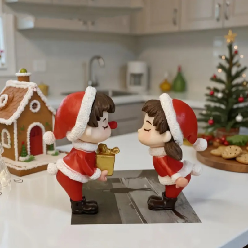 Home Decor Xmas Tree - 1-20Pairs Mini Christmas Couple Dolls DIY