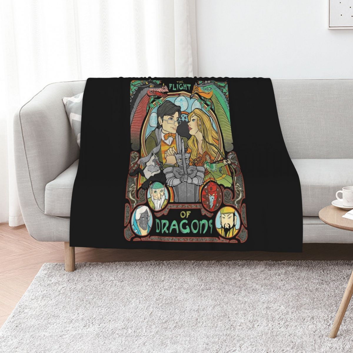 Home Decor Png - Flight of Dragons Essential T-Shirt.png Throw