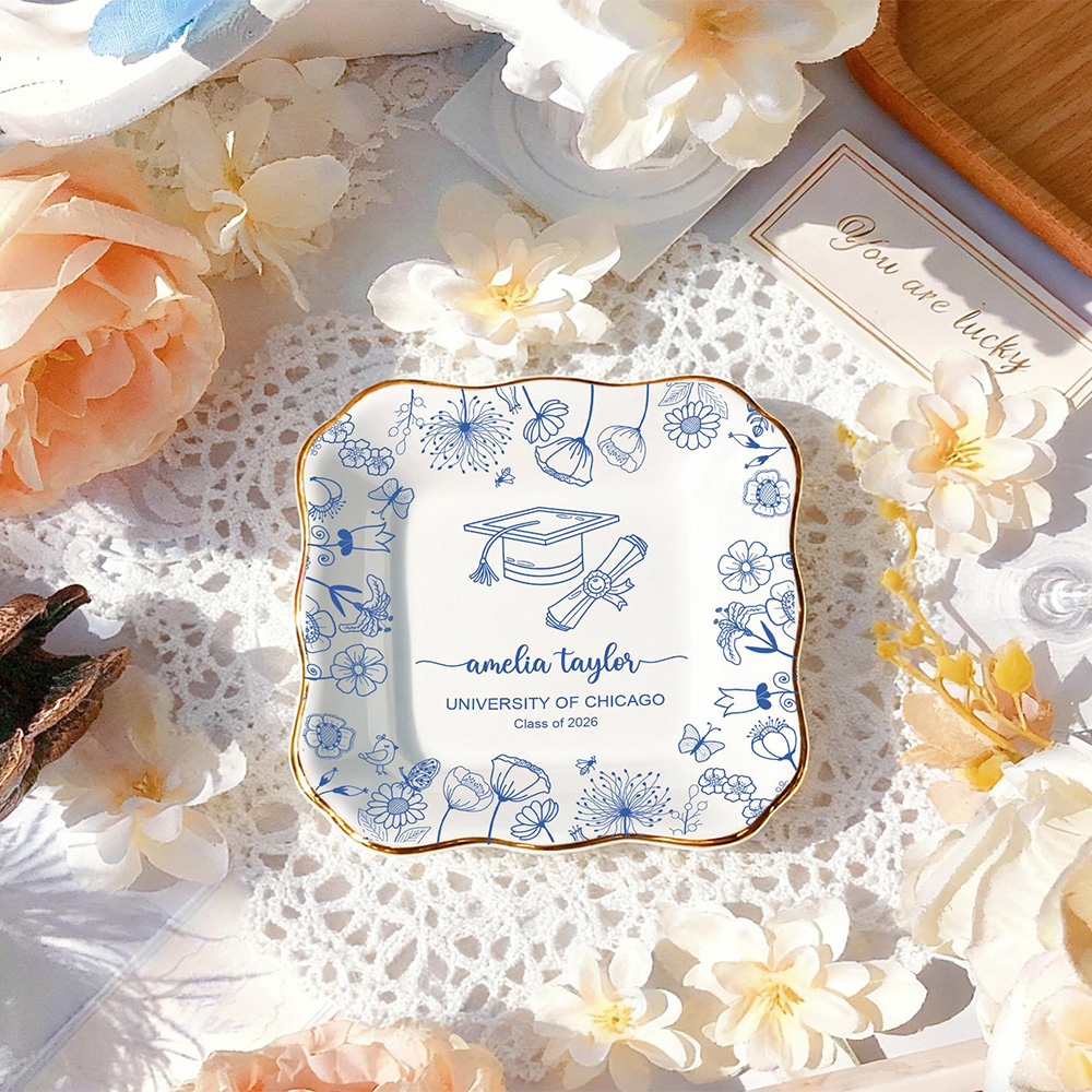 Ceramic Trinket Dish - Personalised Bestie Photo Trinket Dish Custom