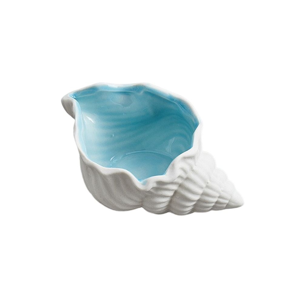 Ceramic Trinket Dish - Conch Shape Ceramic Jewelry Tray, Multi-purpose