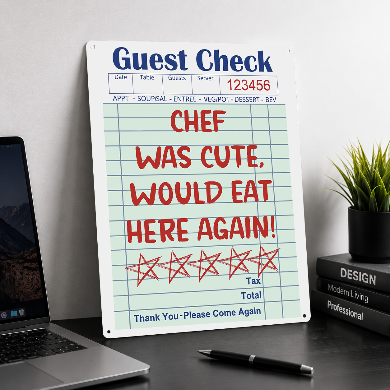 Funny Restaurant Guest Check R - đánh giá và giá Review Home Decor