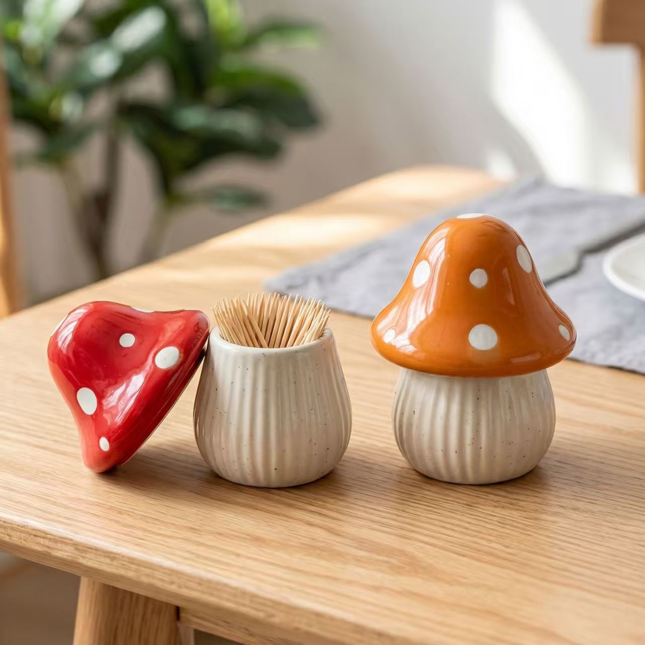 Cartoon Mushroom Ceramic Stora - đánh giá và giá Home Decor Organizer