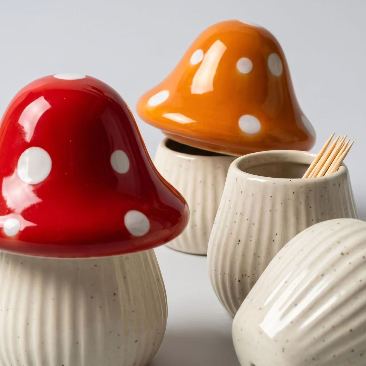 Cartoon Mushroom Ceramic Stora - đánh giá và giá Home Decor Organizer