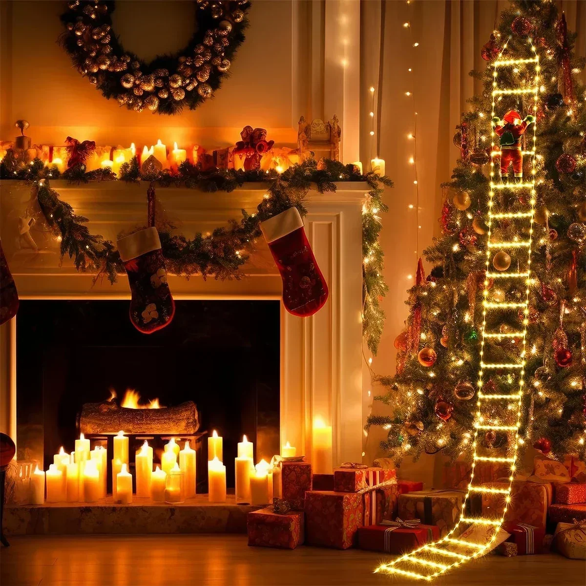 LED Ladder Light for Santa Cla - đánh giá và giá Home Decor Xmas Tree