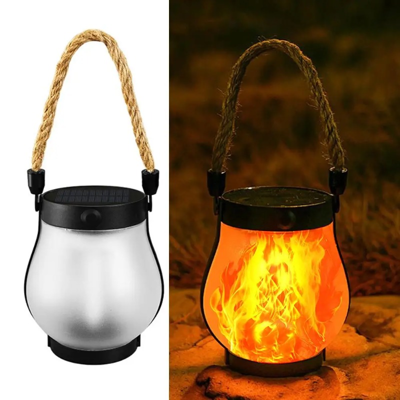 Solar Flame Lamp USB Rechargea - đánh giá và giá Rope Light Decoration