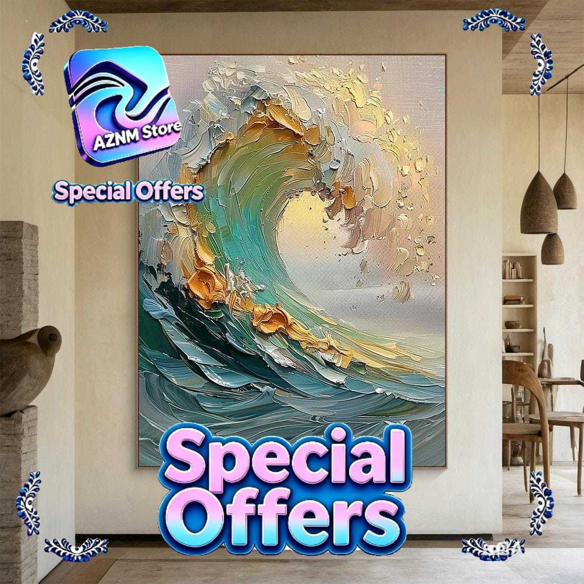 3D Beige Large Canvas Abstract - đánh giá và giá Home Decor Etsy