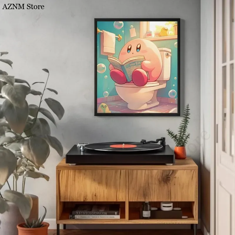 Funny Bathroom Cartoon Video G - đánh giá và giá Watercolor Poster Print