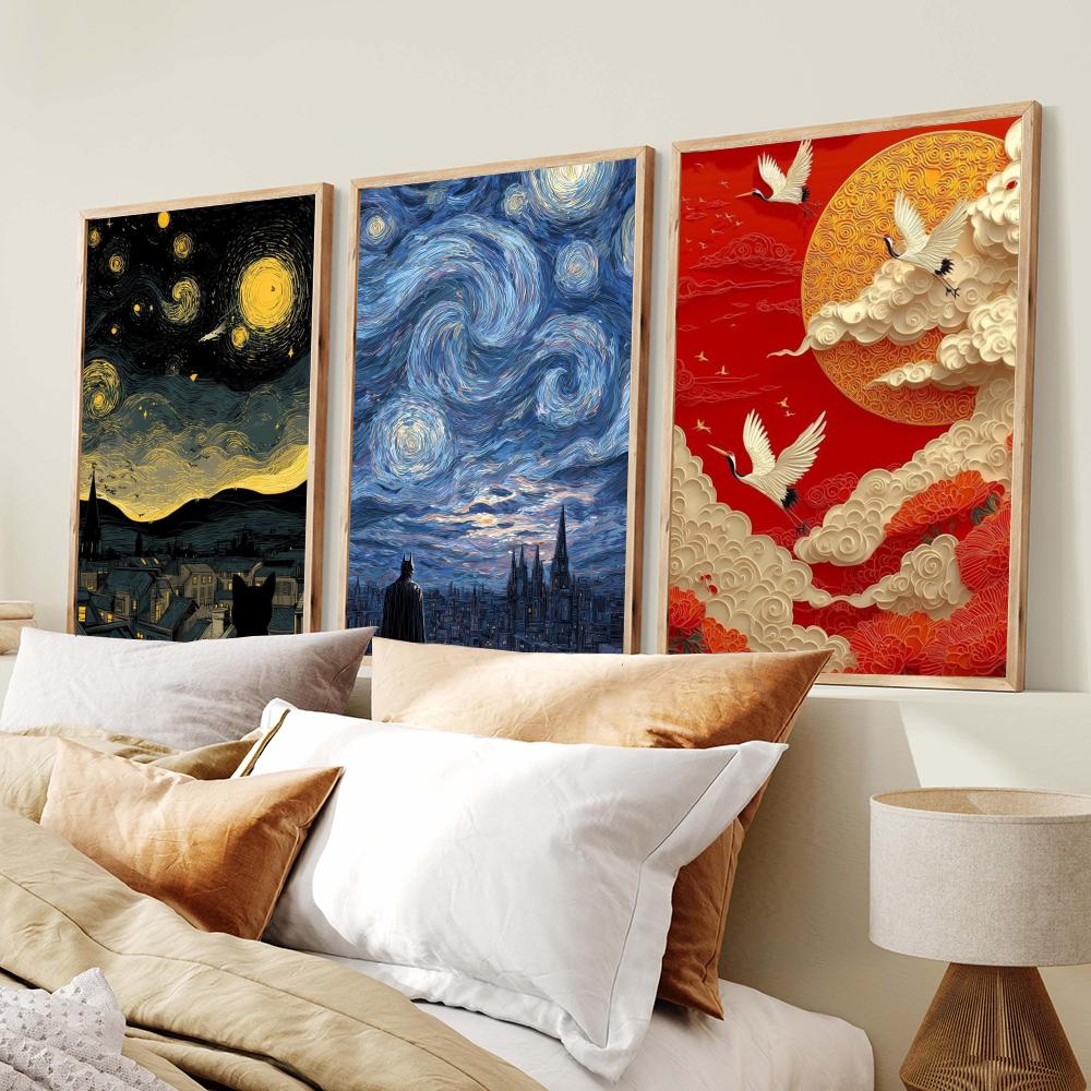 Japandi style Oil Painting Lan - đánh giá và giá Home Decor Japandi Style