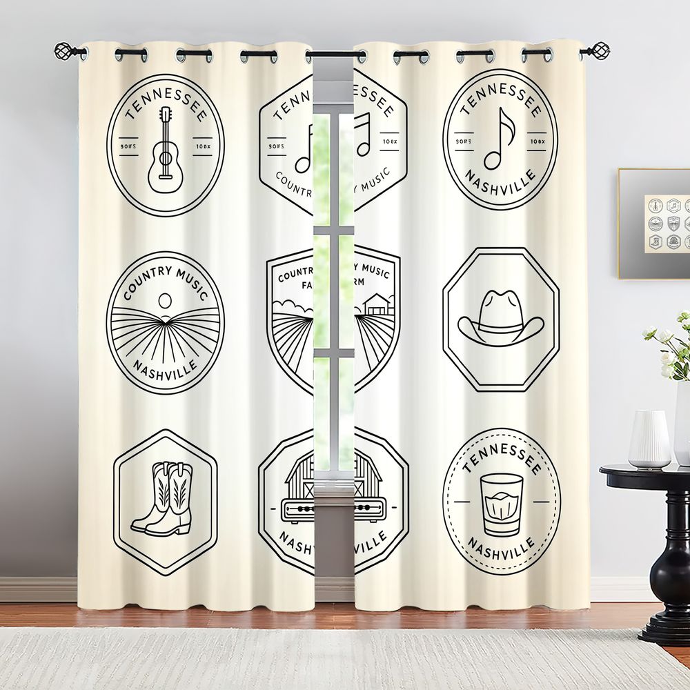 Tennessee Country Music Theme  - đánh giá và giá Home Decor Curtain