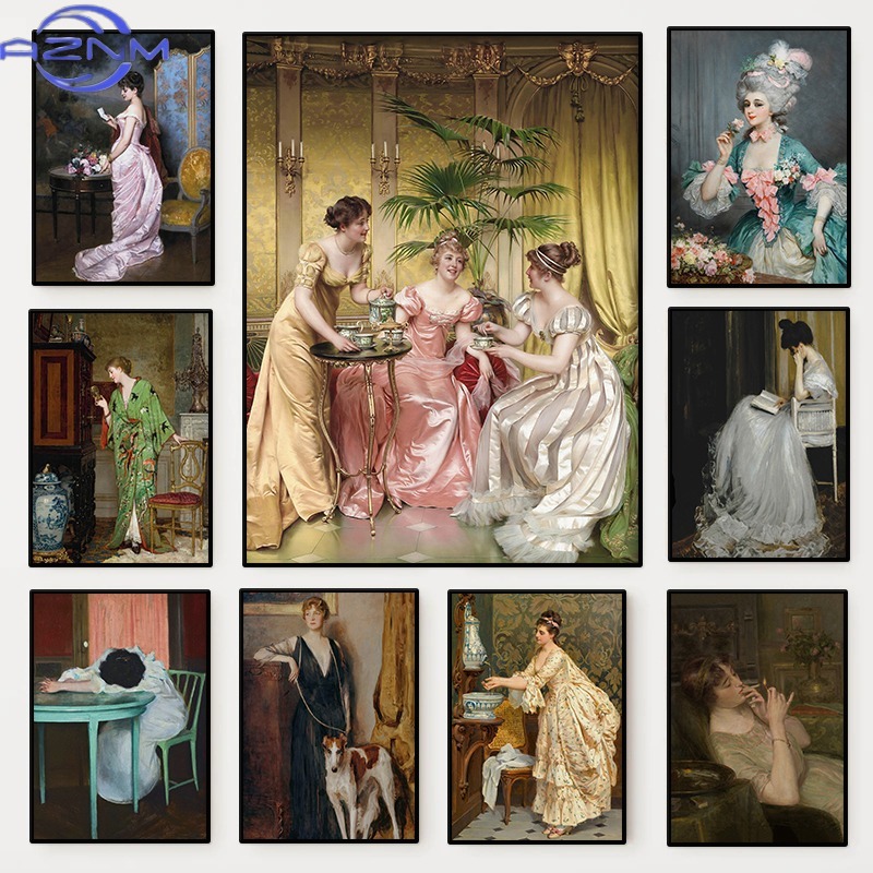 The Renaissance Women Portrait - đánh giá và giá Watercolor Poster Print