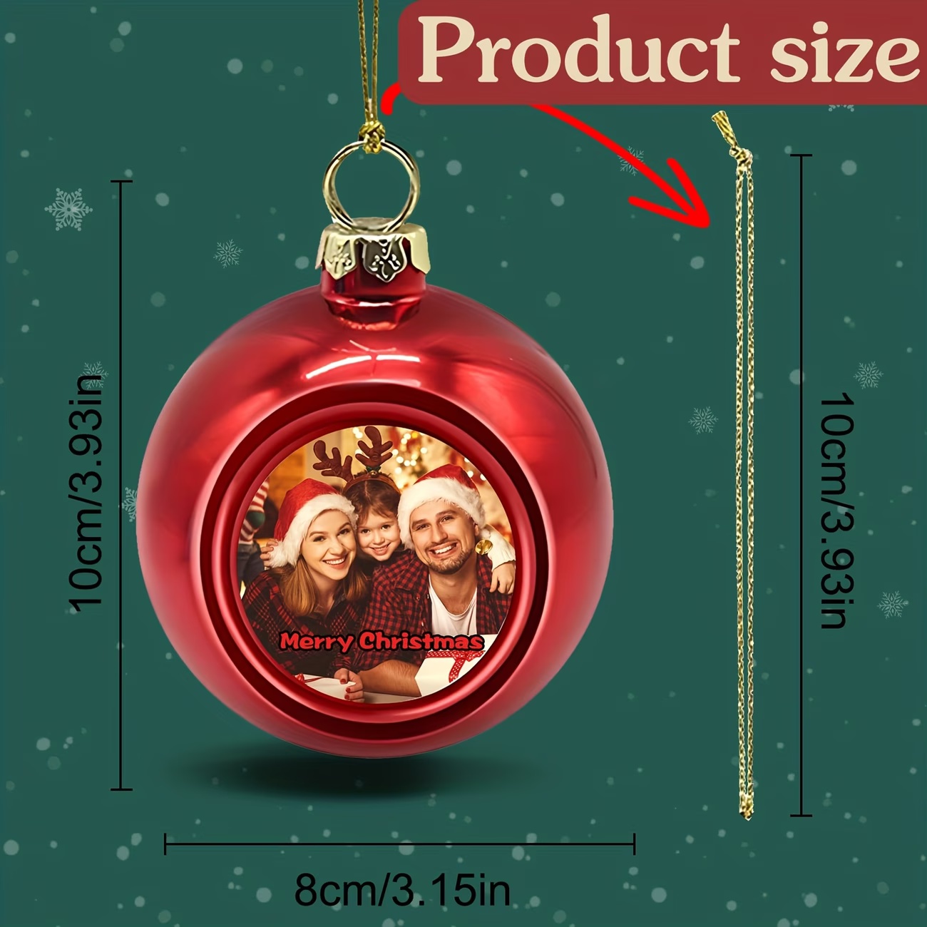 Custom Photo Christmas Ornamen - đánh giá và giá Home Decor Xmas Tree
