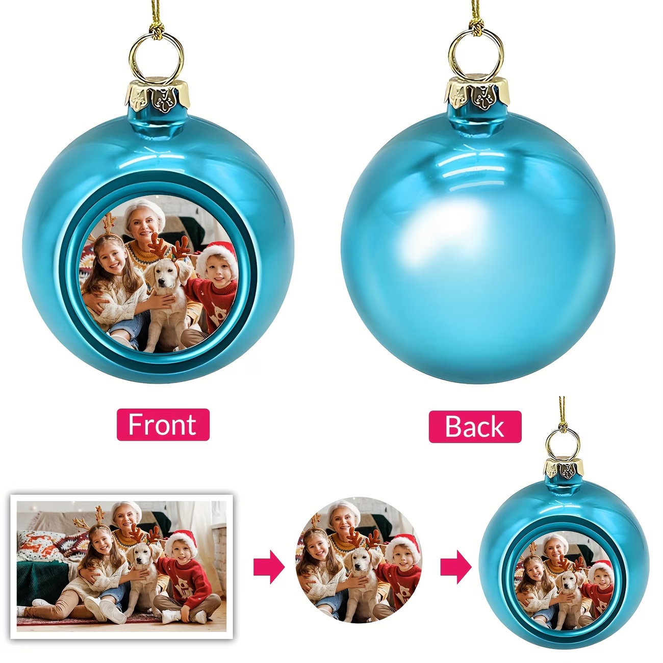 Custom Photo Christmas Ornamen - đánh giá và giá Home Decor Xmas Tree
