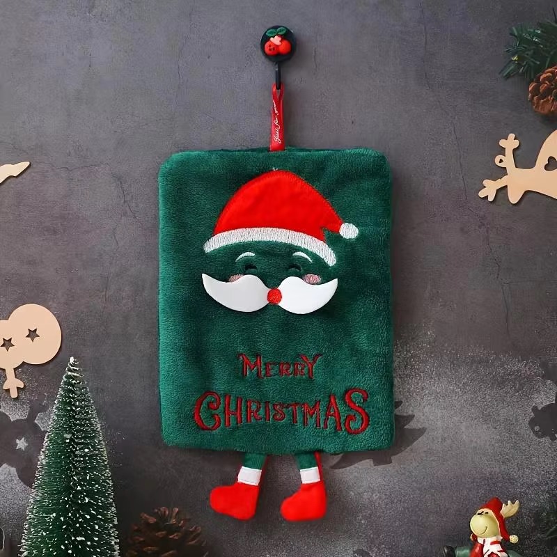 Xmas Hanging Hand Towel Coral  - đánh giá và giá Home Decor Xmas Tree