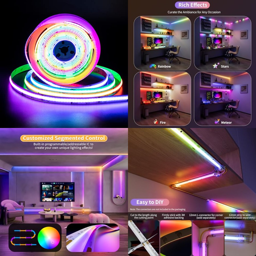 RGB Smart IC COB LED Strip Lig - đánh giá và giá Led Strip Lights