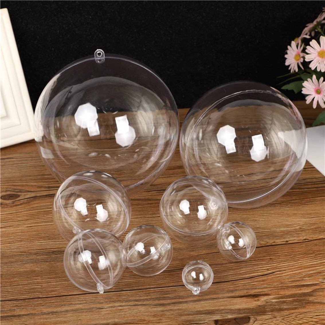 1-20CM Transparent Balls Hollo - đánh giá và giá Home Decor Xmas Tree
