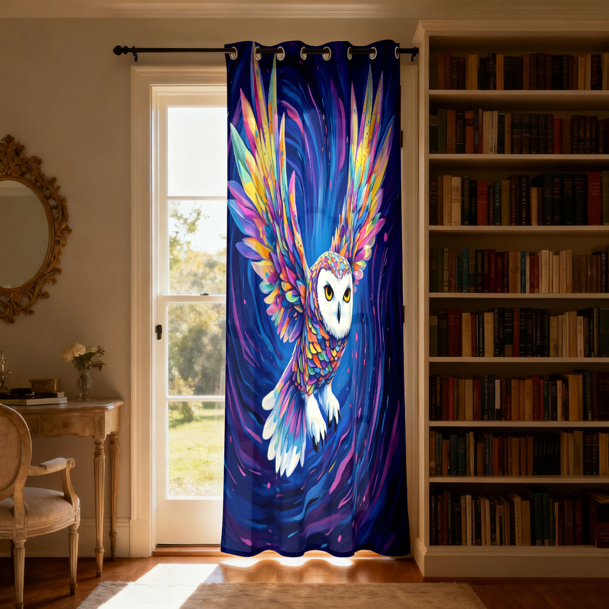 1PC Colorful Starry Sky Flying - đánh giá và giá Home Decor Curtain