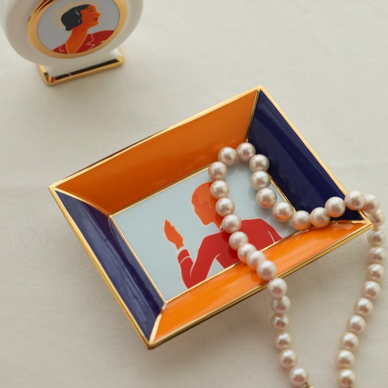 Art Deco style ceramic jewelry - đánh giá và giá Ceramic Trinket Dish