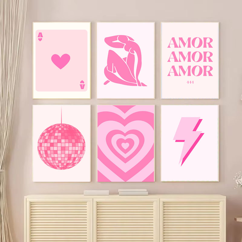 1pc Canvas painting  Pink Mati - đánh giá và giá Home Decor Y2K