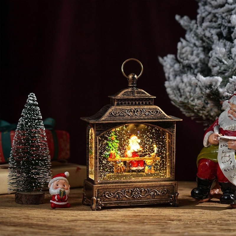 Snow Globe Music Box Christmas - đánh giá và giá Home Decor Xmas Tree