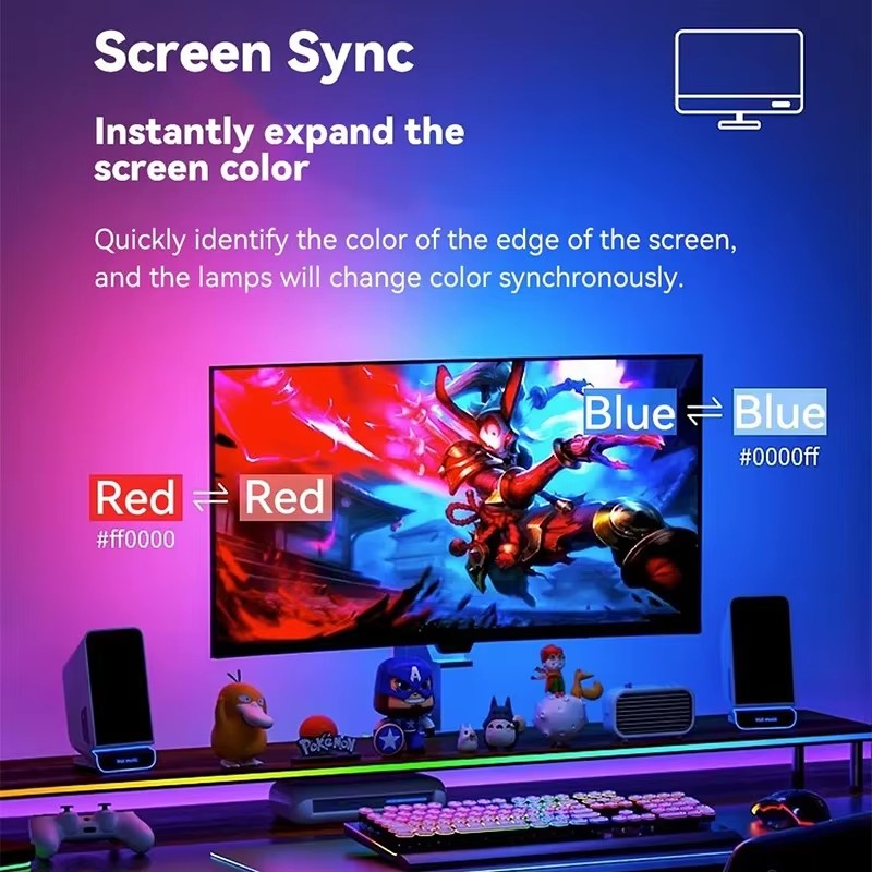 RGB Gaming Lights Strip Monito - đánh giá và giá Led Strip Lights