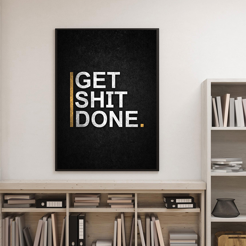 No Excuses Motivational Poster - đánh giá và giá Watercolor Poster Print