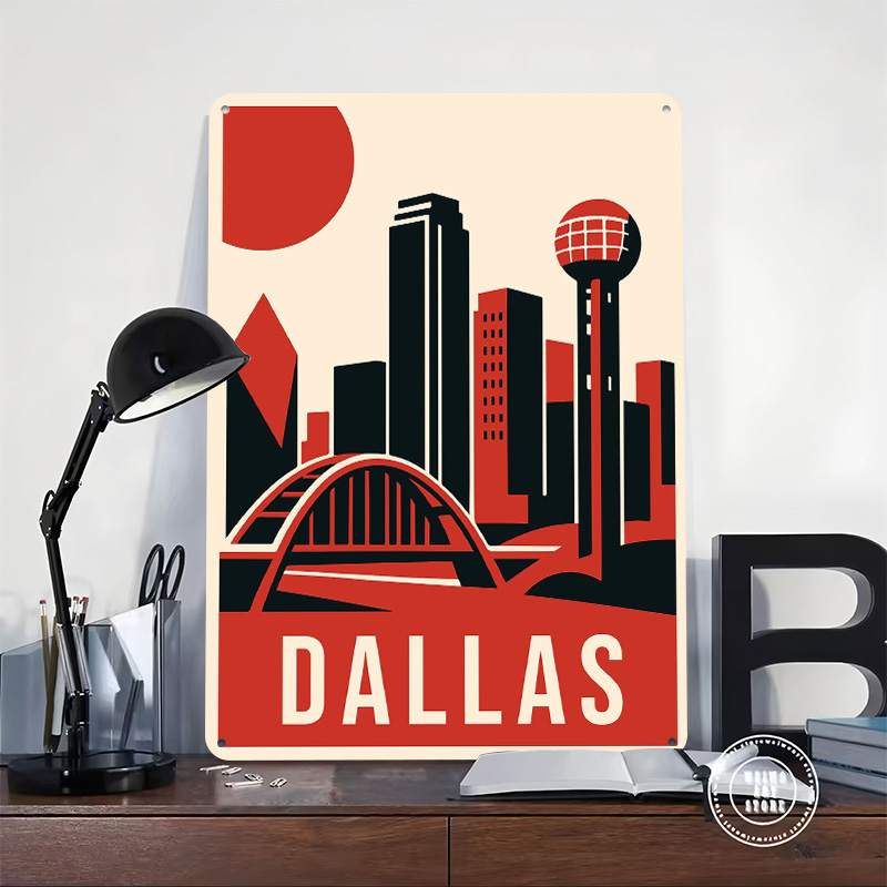 Dallas Vintage Travel Printed  - đánh giá và giá Home Decor Dallas