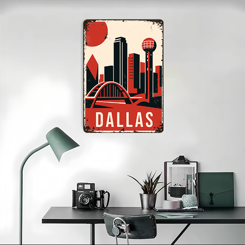 Dallas Vintage Travel Printed  - đánh giá và giá Home Decor Dallas