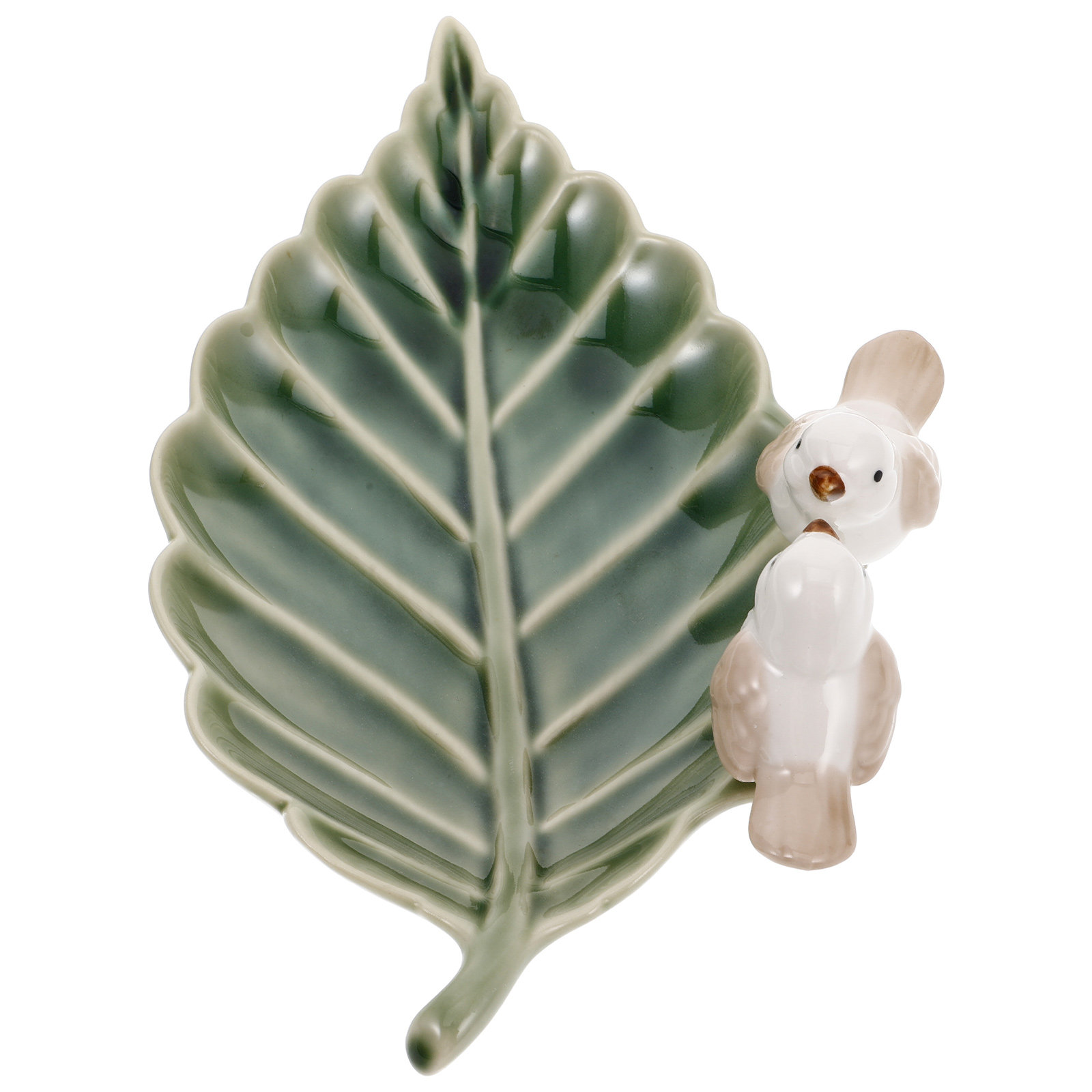 Cute Ceramic Bird on Leaf Trin - đánh giá và giá Ceramic Trinket Dish