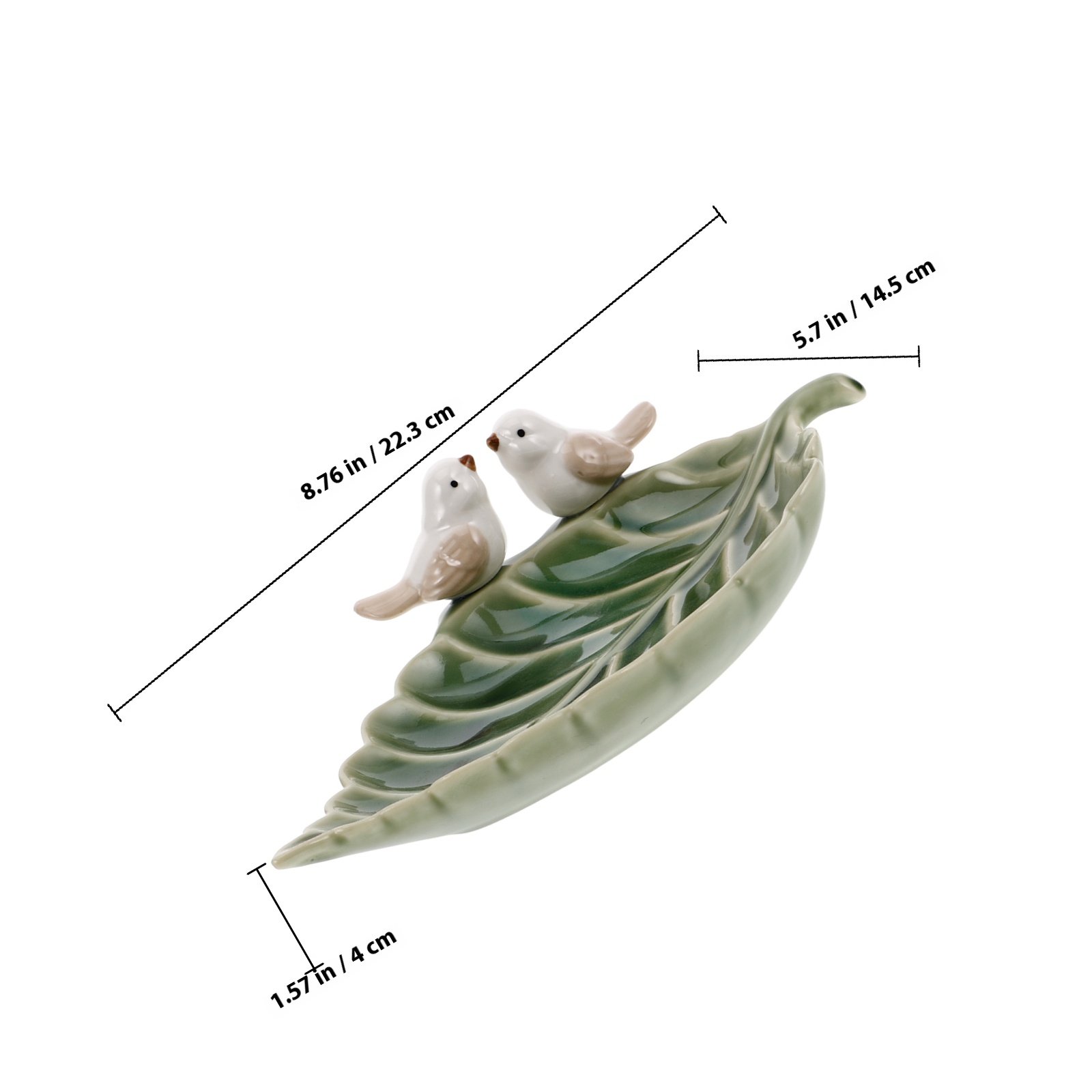 Cute Ceramic Bird on Leaf Trin - đánh giá và giá Ceramic Trinket Dish