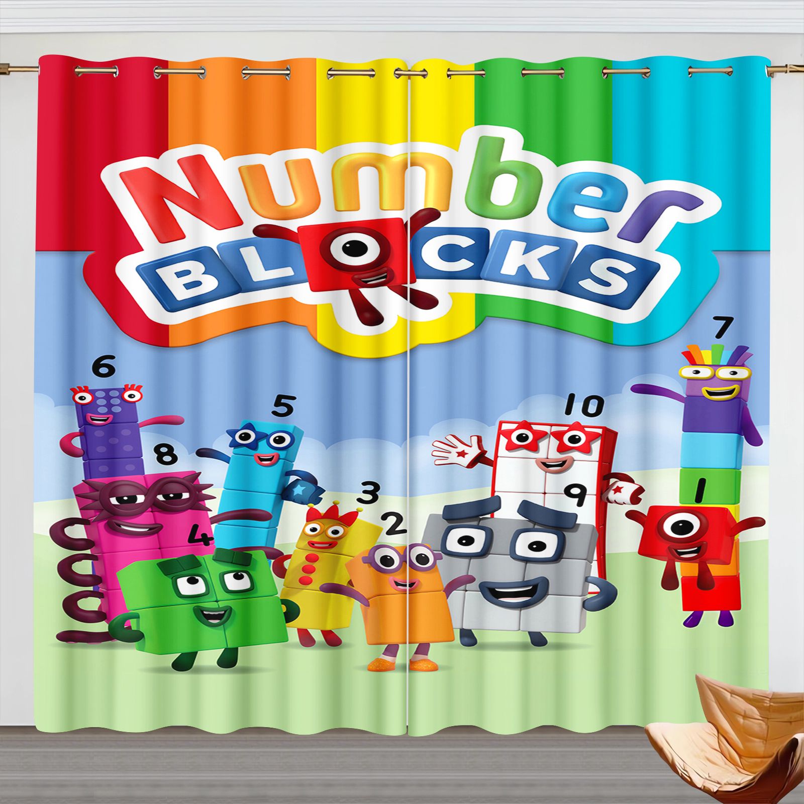 Numberblocks Cartoon Curtains, - đánh giá và giá Home Decor Curtain