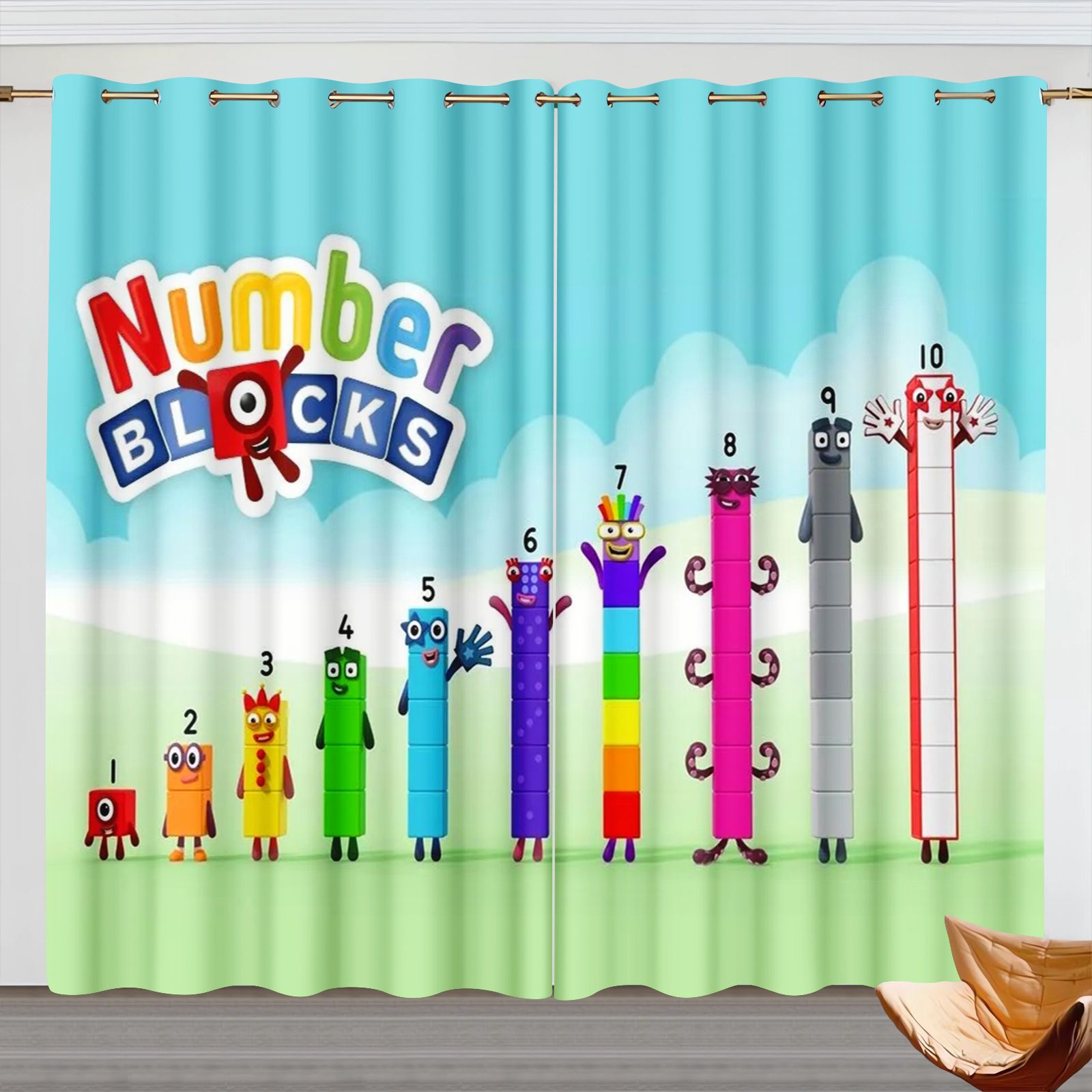 Numberblocks Cartoon Curtains, - đánh giá và giá Home Decor Curtain