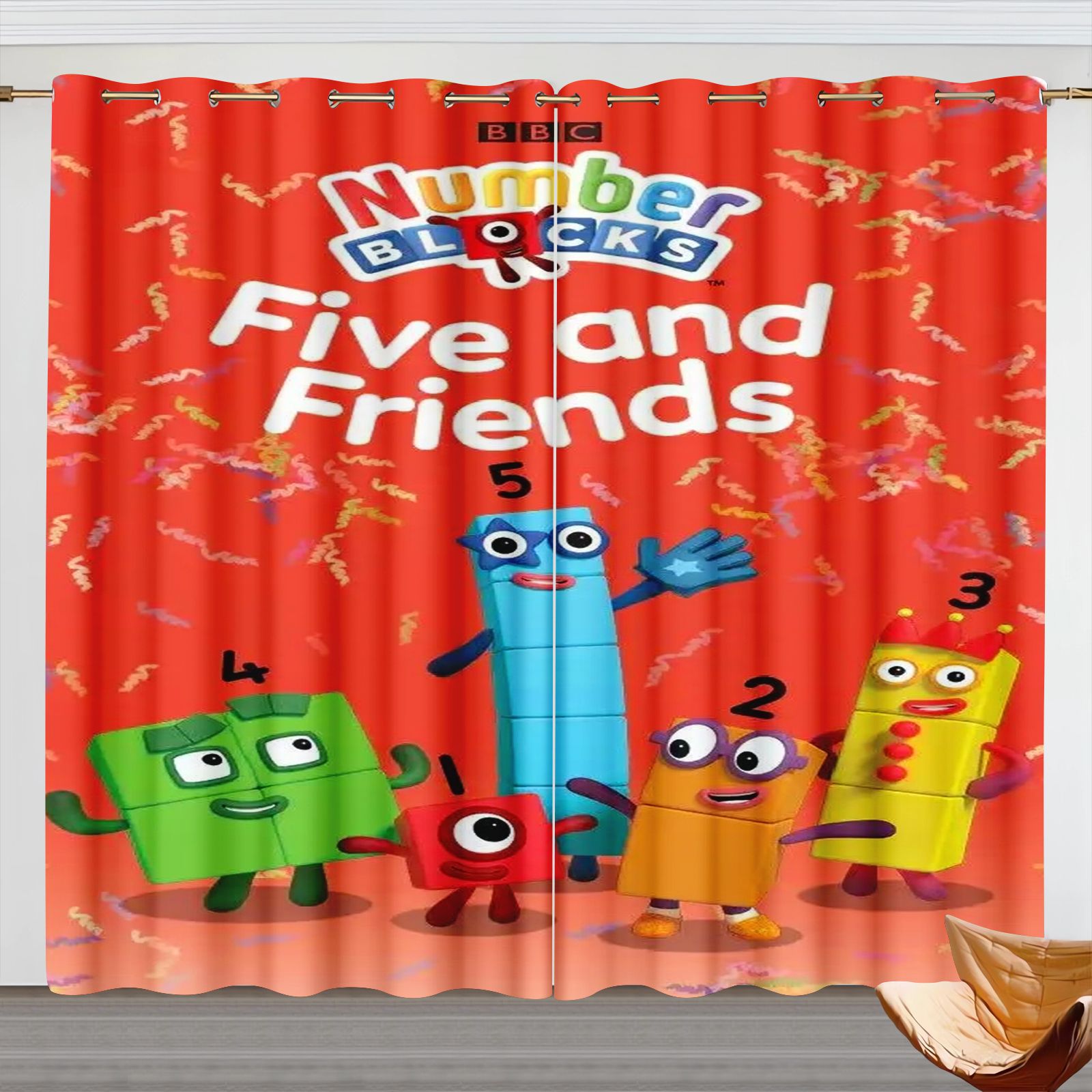 Numberblocks Cartoon Curtains, - đánh giá và giá Home Decor Curtain