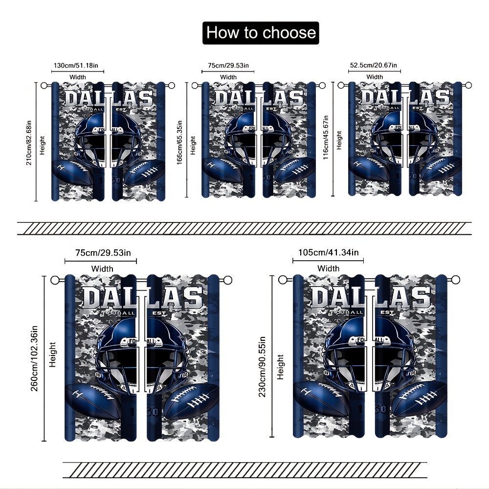 Dallas Football Door Curtains  - đánh giá và giá Home Decor Dallas