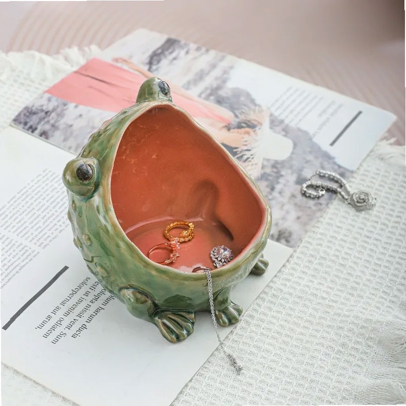 Ceramic Frog Jewelry Dish Big  - đánh giá và giá Ceramic Trinket Dish