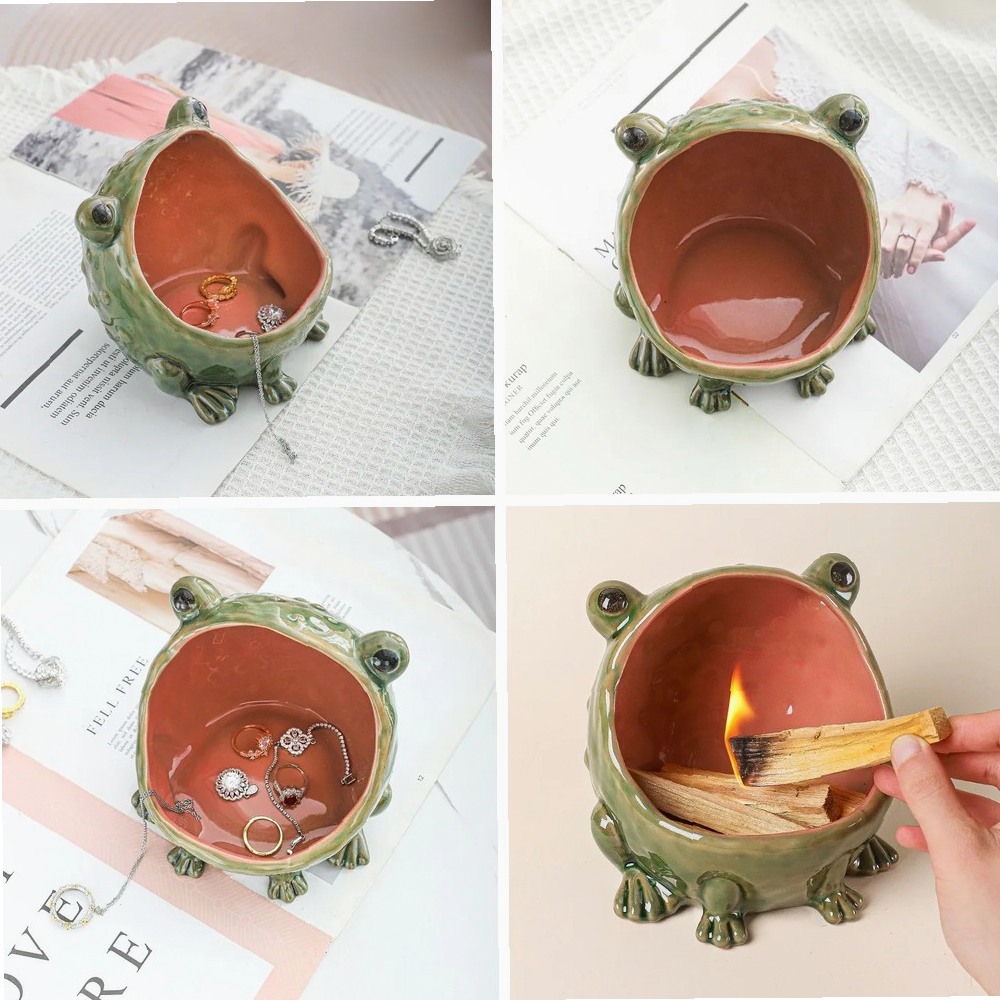Ceramic Frog Jewelry Dish Big  - đánh giá và giá Ceramic Trinket Dish