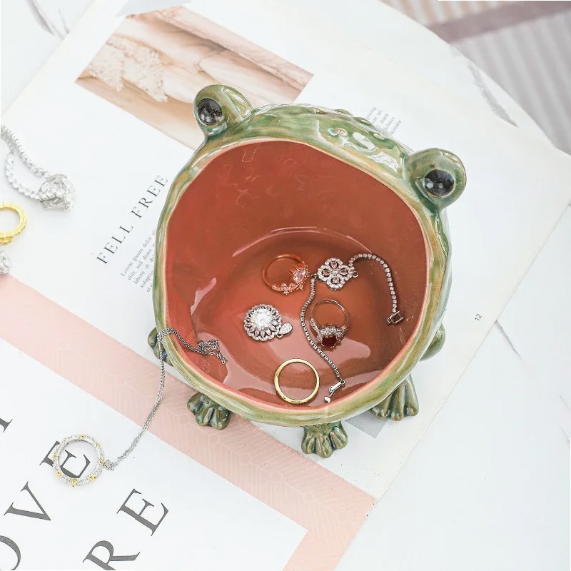Ceramic Frog Jewelry Dish Big  - đánh giá và giá Ceramic Trinket Dish