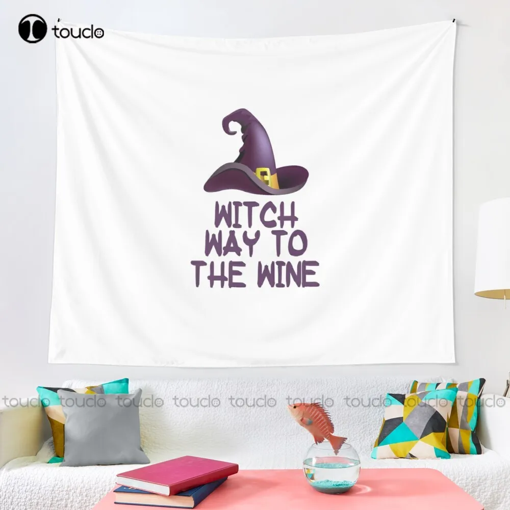 Witch Way To The Wine Tapestry - đánh giá và giá Review Home Decor