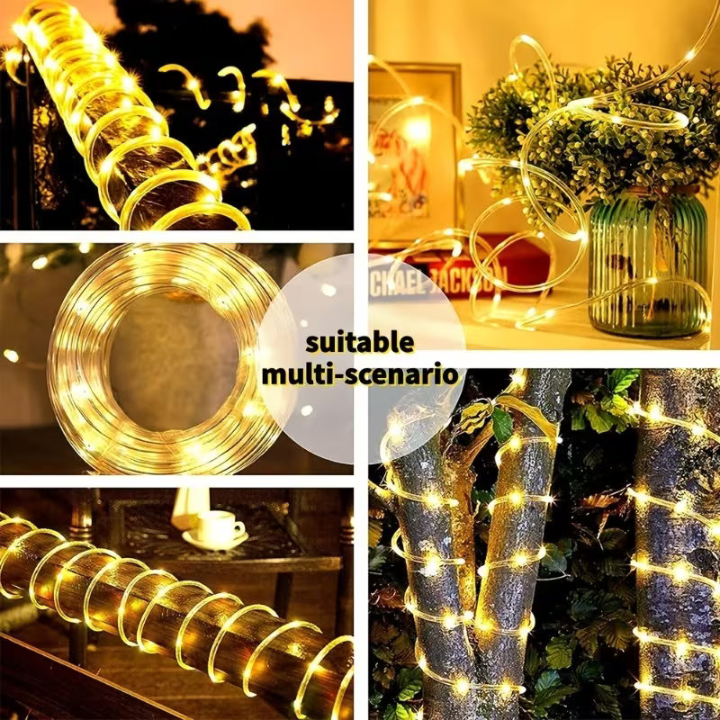 Waterproof Solar Powered Rope  - đánh giá và giá Rope Light Decoration